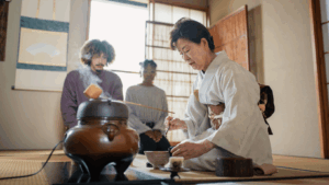 Cerimonia del tè in kimono a Kyoto